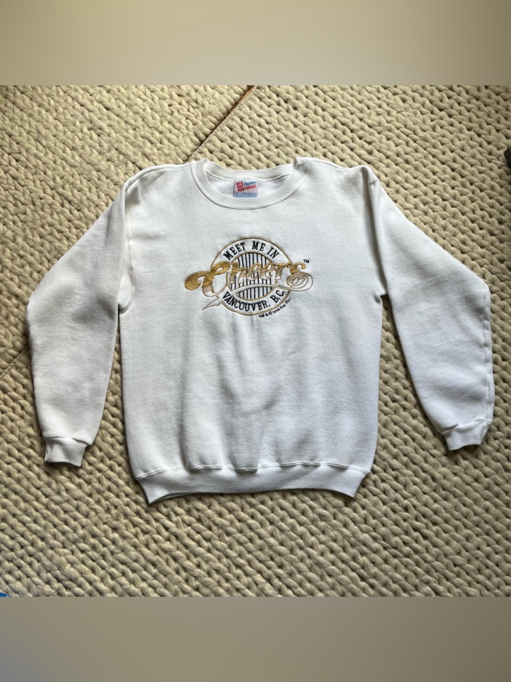 Hanes Heavyweight Crewneck Sweater Vancouver BC Cheers | medium